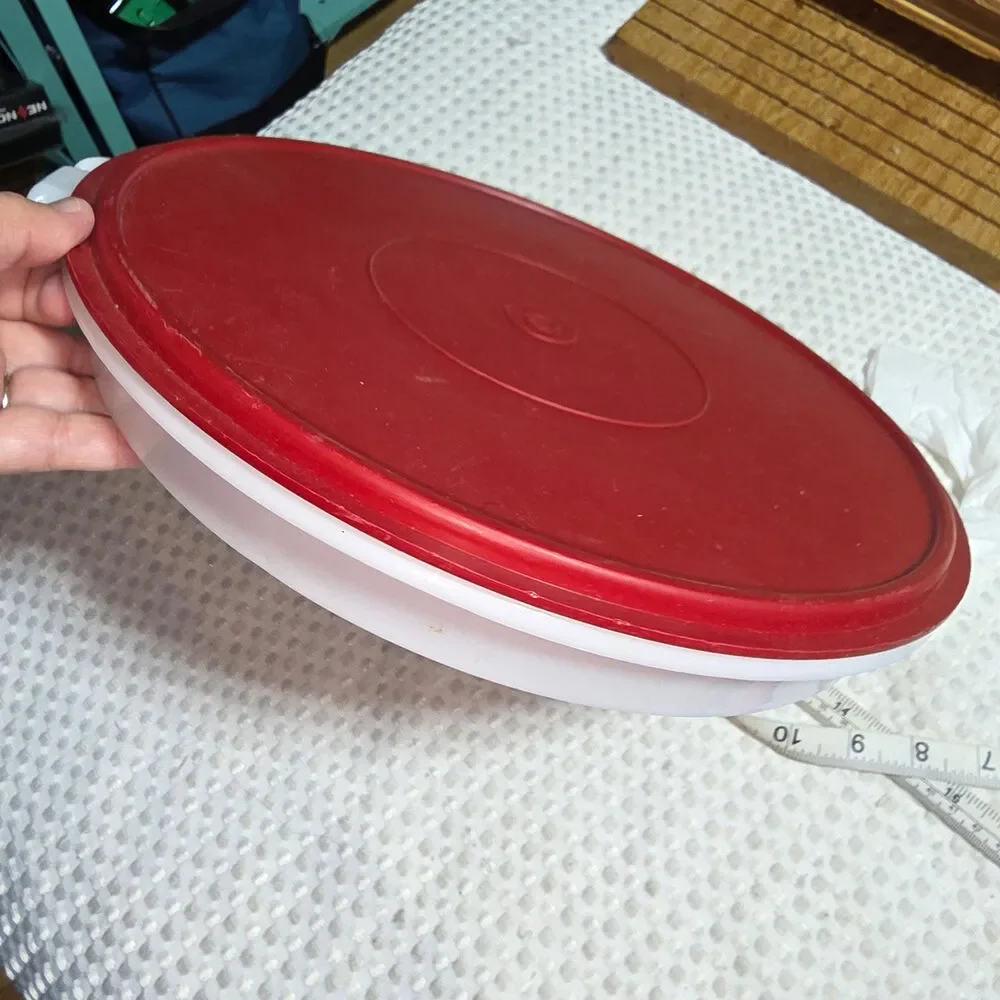 VINTAGE TUPPERWARE PARTY SUSAN 6 SECTION VEGGIE KEEPER